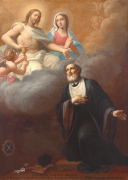 Odoardo Vicinelli, „Św. Jan Kanty adorujący Chrystusa i Marię”  – olej na płótnie, przed 1767 r. (Muzeum UJ, MUJ-1294-M)